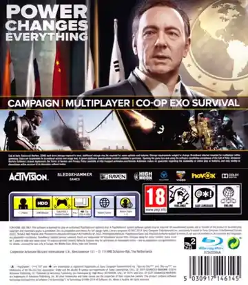 Call of Duty - Advanced Warfare (USA) (v1.01) (Disc) (Update) box cover back